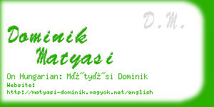 dominik matyasi business card